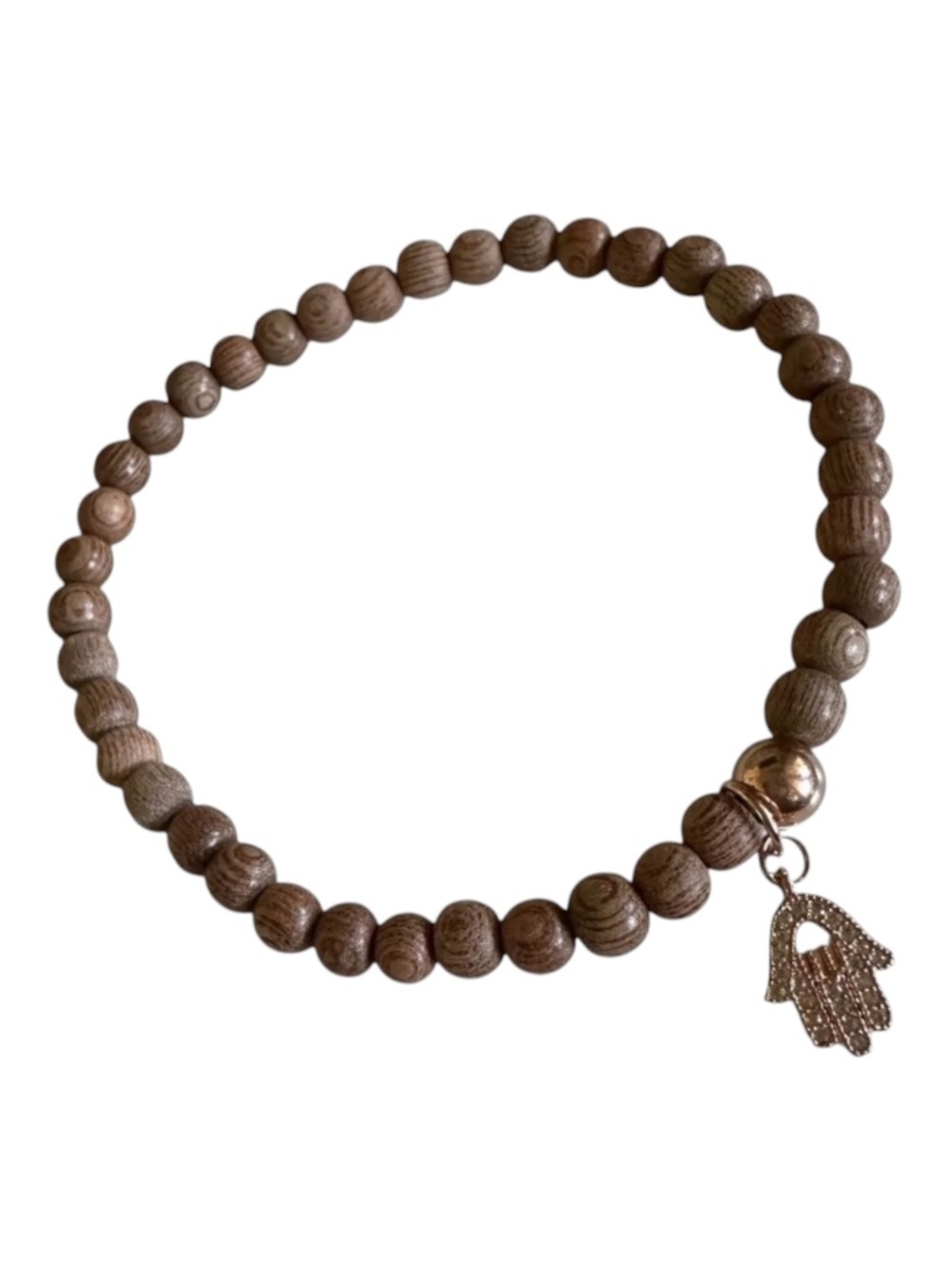 Classic Rosewood Hamsa Bracelet Rose Gold Filled 6.5” NEW